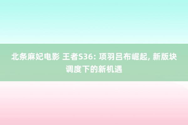 北条麻妃电影 王者S36: 项羽吕布崛起， 新版块调度下的新机遇