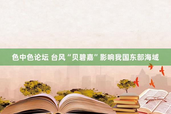 色中色论坛 台风“贝碧嘉”影响我国东部海域
