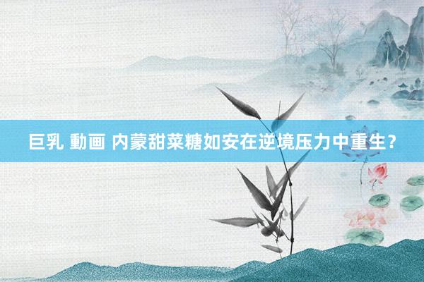 巨乳 動画 内蒙甜菜糖如安在逆境压力中重生？