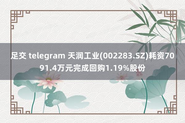 足交 telegram 天润工业(002283.SZ)耗资7091.4万元完成回购1.19%股份