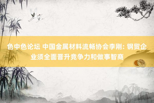 色中色论坛 中国金属材料流畅协会李刚: 钢贸企业须全面晋升竞争力和做事智商