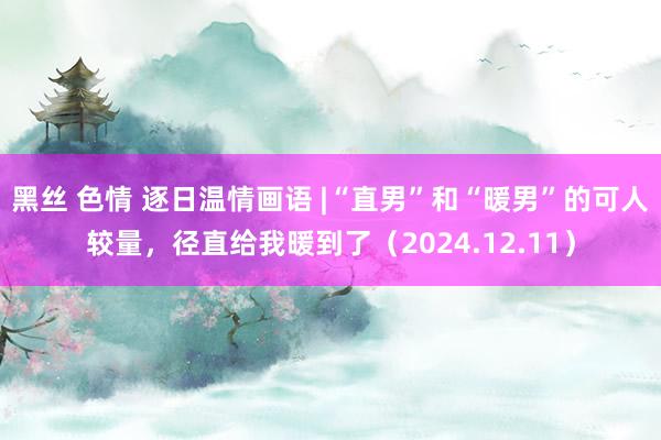黑丝 色情 逐日温情画语 |“直男”和“暖男”的可人较量，径直给我暖到了（2024.12.11）