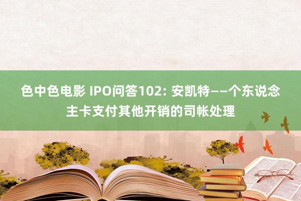 色中色电影 IPO问答102: 安凯特——个东说念主卡支付其他开销的司帐处理