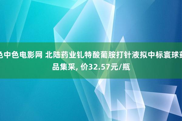 色中色电影网 北陆药业钆特酸葡胺打针液拟中标寰球药品集采， 价32.57元/瓶