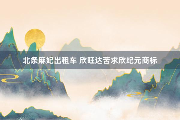北条麻妃出租车 欣旺达苦求欣纪元商标