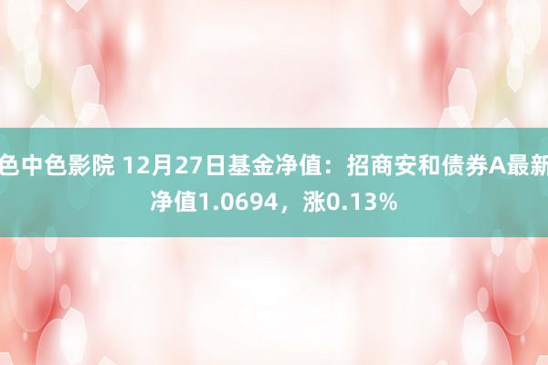 色中色影院 12月27日基金净值：招商安和债券A最新净值1.0694，涨0.13%