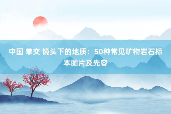 中国 拳交 镜头下的地质：50种常见矿物岩石标本图片及先容