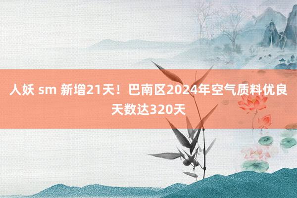 人妖 sm 新增21天！巴南区2024年空气质料优良天数达320天