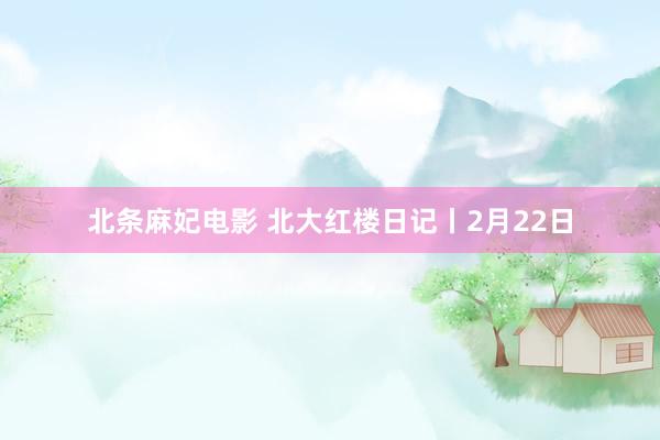 北条麻妃电影 北大红楼日记丨2月22日