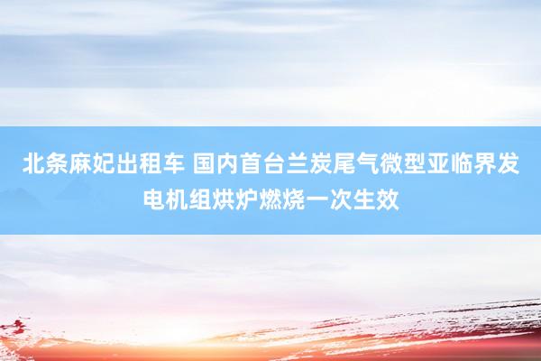北条麻妃出租车 国内首台兰炭尾气微型亚临界发电机组烘炉燃烧一次生效
