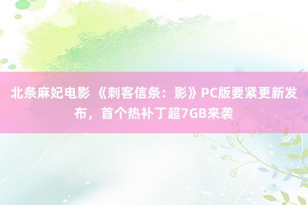 北条麻妃电影 《刺客信条：影》PC版要紧更新发布，首个热补丁超7GB来袭