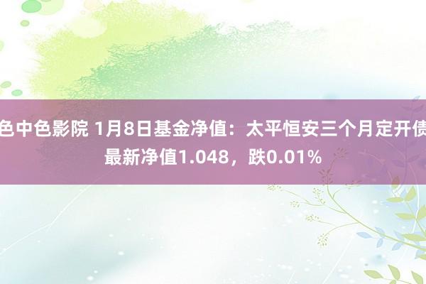 色中色影院 1月8日基金净值：太平恒安三个月定开债最新净值1.048，跌0.01%