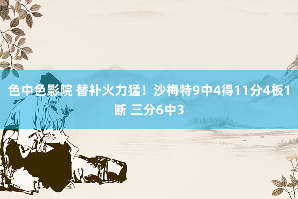色中色影院 替补火力猛！沙梅特9中4得11分4板1断 三分6中3