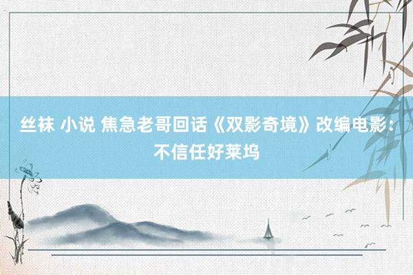 丝袜 小说 焦急老哥回话《双影奇境》改编电影：不信任好莱坞
