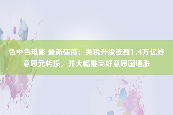 色中色电影 最新磋商：关税升级或致1.4万亿好意思元耗损，并大幅推高好意思国通胀