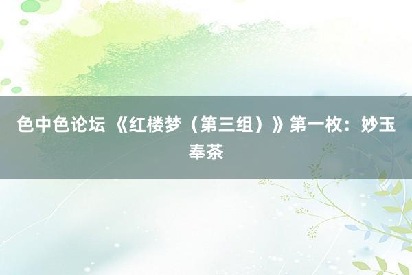 色中色论坛 《红楼梦（第三组）》第一枚：妙玉奉茶