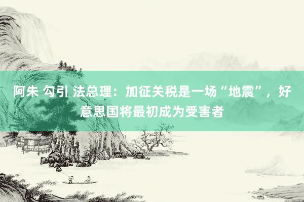 阿朱 勾引 法总理：加征关税是一场“地震”，好意思国将最初成为受害者