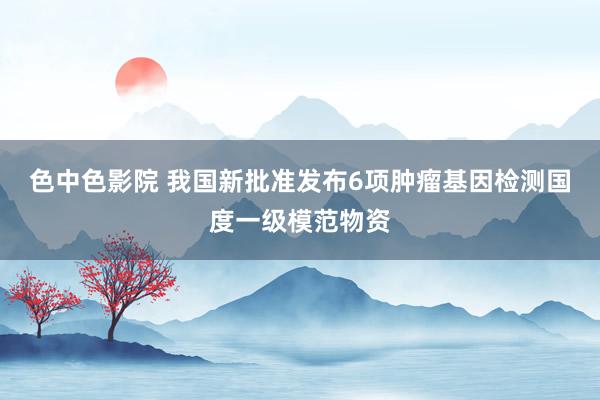 色中色影院 我国新批准发布6项肿瘤基因检测国度一级模范物资