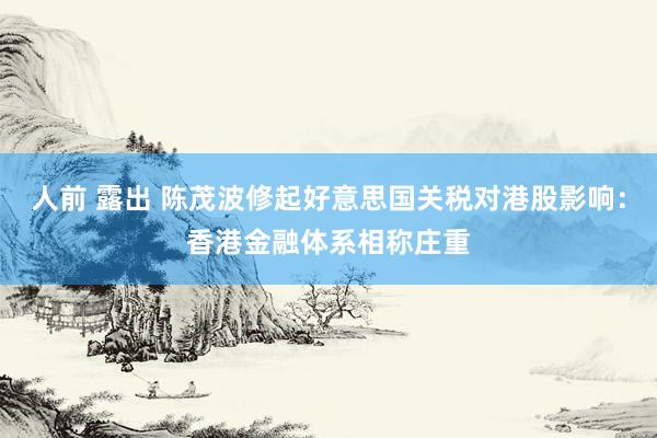 人前 露出 陈茂波修起好意思国关税对港股影响：香港金融体系相称庄重