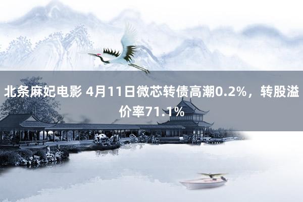 北条麻妃电影 4月11日微芯转债高潮0.2%，转股溢价率71.1%