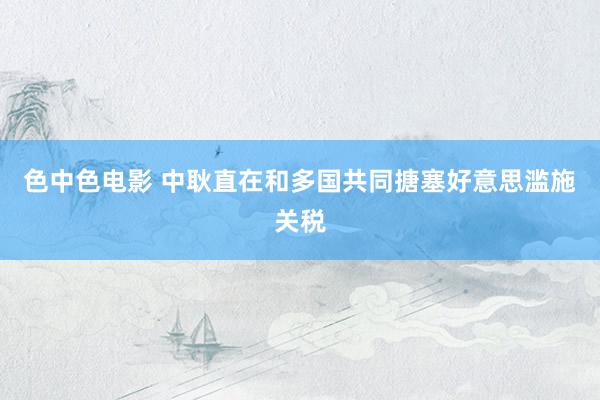 色中色电影 中耿直在和多国共同搪塞好意思滥施关税
