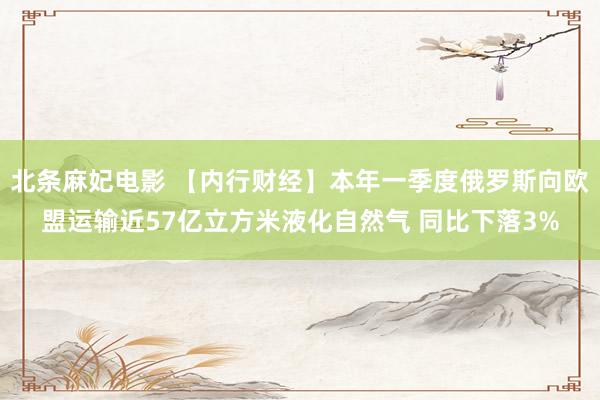 北条麻妃电影 【内行财经】本年一季度俄罗斯向欧盟运输近57亿立方米液化自然气 同比下落3%