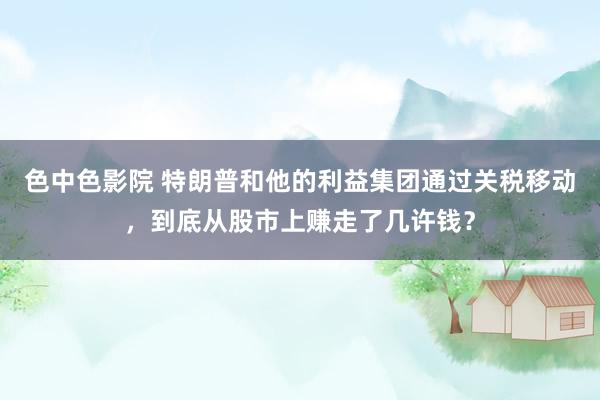 色中色影院 特朗普和他的利益集团通过关税移动，到底从股市上赚走了几许钱？