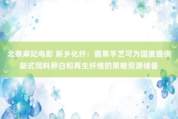 北条麻妃电影 新乡化纤：菌草手艺可为国度提供新式饲料卵白和再生纤维的策略资源储备