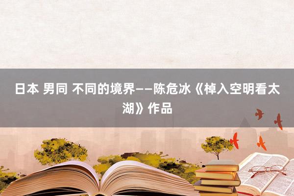 日本 男同 不同的境界——陈危冰《棹入空明看太湖》作品