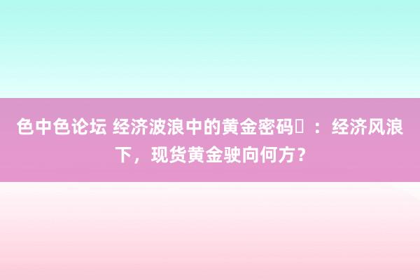 色中色论坛 经济波浪中的黄金密码​：经济风浪下，现货黄金驶向何方？