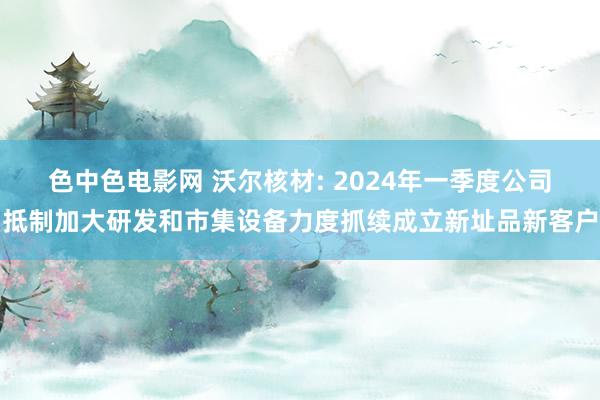色中色电影网 沃尔核材: 2024年一季度公司抵制加大研发和市集设备力度抓续成立新址品新客户