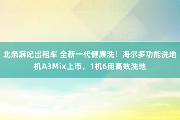 北条麻妃出租车 全新一代健康洗！海尔多功能洗地机A3Mix上市，1机6用高效洗地