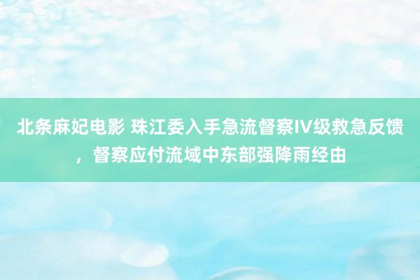 北条麻妃电影 珠江委入手急流督察IV级救急反馈，督察应付流域中东部强降雨经由